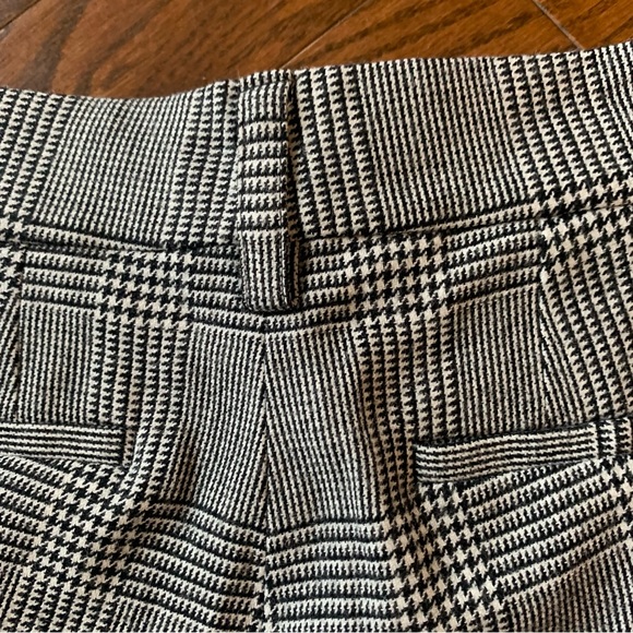 FRAME WOMEN'S BLACK WHITE HOUNDSTOOTH WOOL BLEND ANKLE TROUSERS PANTS - NWT - Picture 3 of 15
